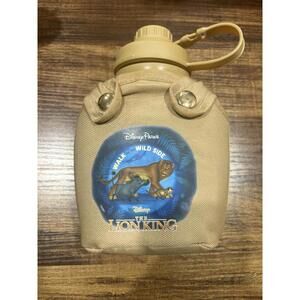 2019 DISNEY PARKS Animal Kingdom Lion King Souvenir Plastic Canvas Canteen 8"